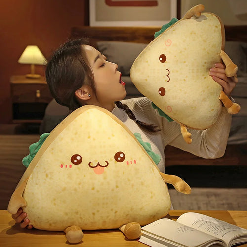 Load image into Gallery viewer, Simulation Food Sandwich Cake Plush Toy Cute Bread Stuffed Doll Soft Nap Sleep Pillow Sofa Bed Cushion Creative Birthday Gift
