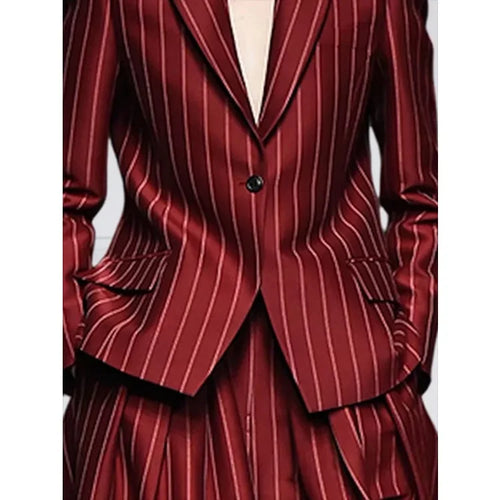Load image into Gallery viewer, Winter Clothes Trendy Formal Suits Coat for Women 2024 Autumn Long Sleeves Striped Women&#39;s England Jacket Outerwears
