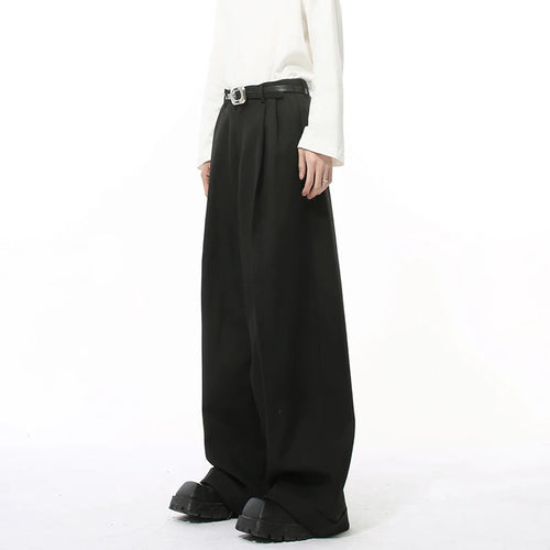 Load image into Gallery viewer, Simpel Winter Men&#39;s Casual Pants Pleated Droop Korean Style Straight Bottom Loose Wide Leg Male Trousers Trendy New 9C9211
