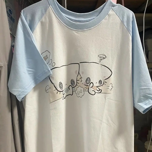 Load image into Gallery viewer, Japanese Shirts for Women Cute T Shirts Oversized Tops Short Sleeve O-neck Tees Casual Fashion Camisetas Anime Summer Y2k Tshirt
