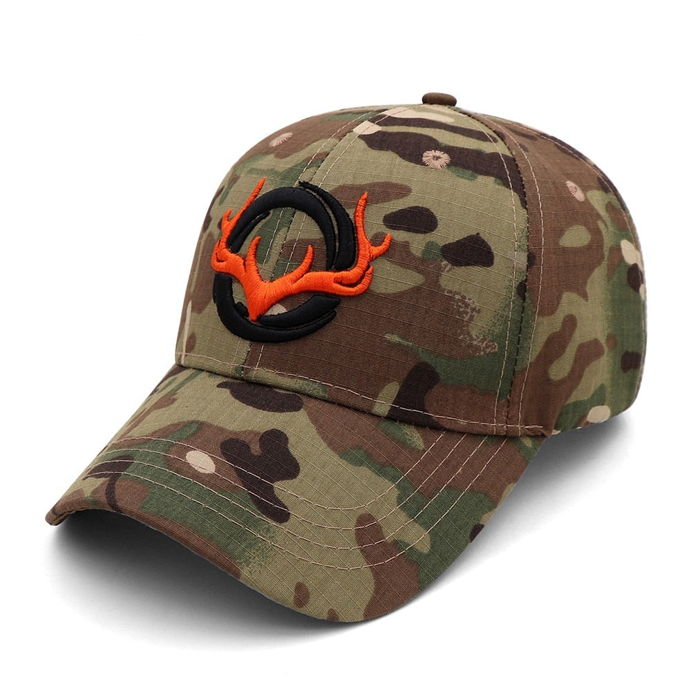 Camo Baseball Cap Fishing Caps Men Outdoor Hunting Camouflage Jungle Hat 3D Deer Head Hiking Casquette Hats