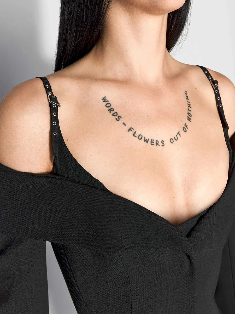 Solid Chic Designer Jackets For Women Slash Neck Long Sleeve Tunic Temperament Elegant Jackets Female Fashion Style