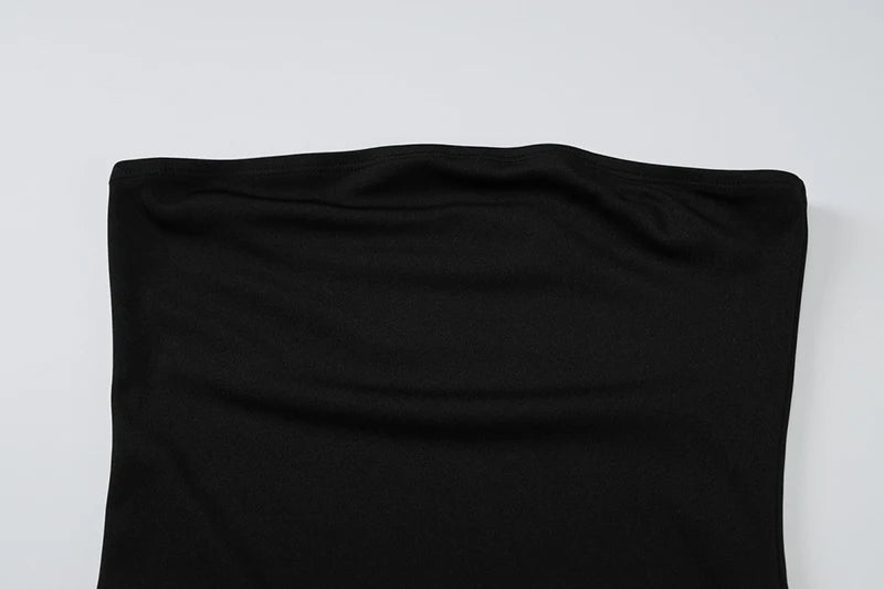 Off-shoulder Strapless Sexy Maxi Dress For Women Gown Solid Fashion Backless Sleeveless High Waist Bodycon Long Dress