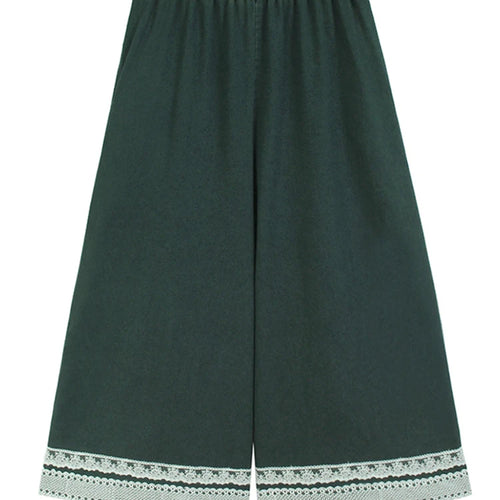 Load image into Gallery viewer, High Waist Black Lace Hem Denim Casual Long Wide Leg Jeans New Women Trousers Fashion Tide Spring Autumn 2025 1DJ1190
