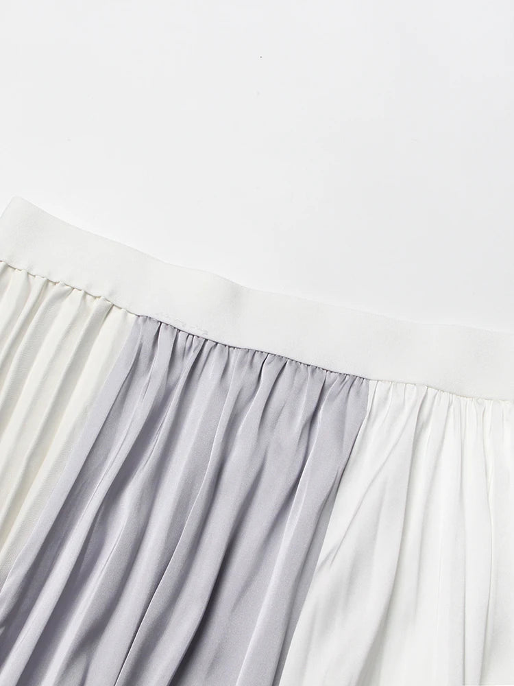 Elegant Loose Casual Skirts For Women High Waist Folds Irregular Hem Temperament Skirt Female Fashion Clothing