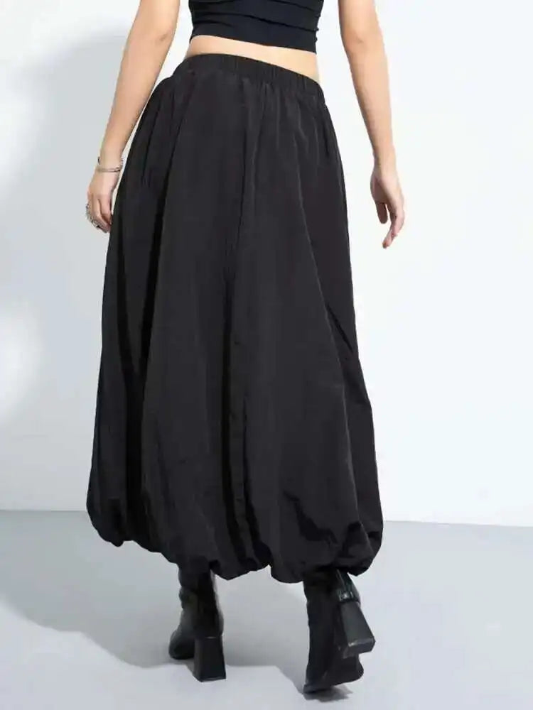 High Elastic Waist Black Brief Pocket Long Elegant Bud Half-body Skirt Women Fashion Tide New Spring Autumn 2025 1DH7170