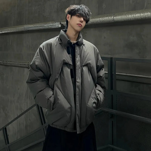 Load image into Gallery viewer, Men&#39;s Cotton Coats Hooded Deconstruction Design Detachable Hat Solid Color Casual Male Padded Jacket Chic New Winter 9C9086
