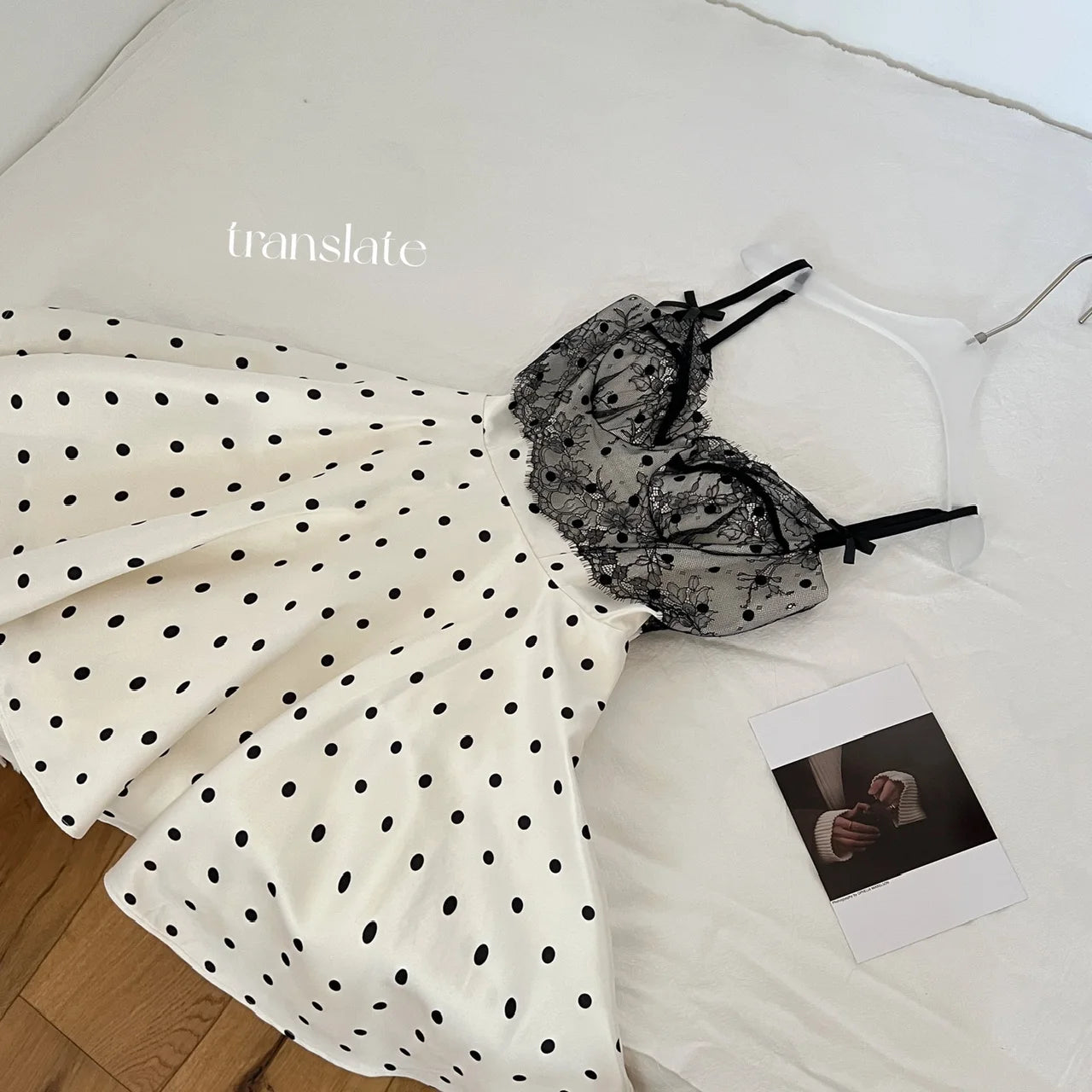 French Retro Women Black White Dot Patchwork Lace Elegant Sexy Backless Slip Short Dress 2025 Summer Sleeveless Slim Party Dress