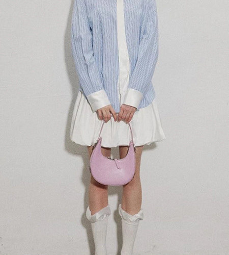 Hit Color Two Piece Set For Women Lapel Long Sleeve Coat Spliced Ppliques Slimming Dress Female Fashion Style New