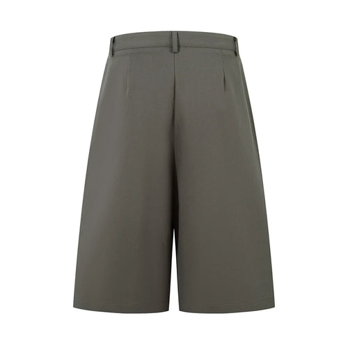 Load image into Gallery viewer, Men&#39;s Causal Shorts New American Pleated Cropped Summer Loose Solid Color Simple Design Straight Leg Male Clothing 9W1889
