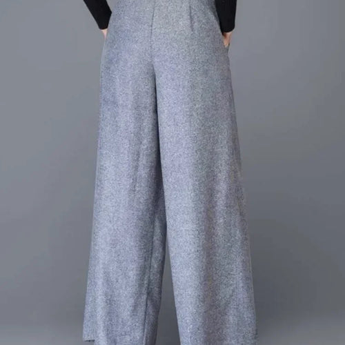 Load image into Gallery viewer, Urban Fashion Classic Grey Suit Pants for Women Fall 2025 Spring Loose Wide-leg Comfortable Pants Bottoms Office Ladies
