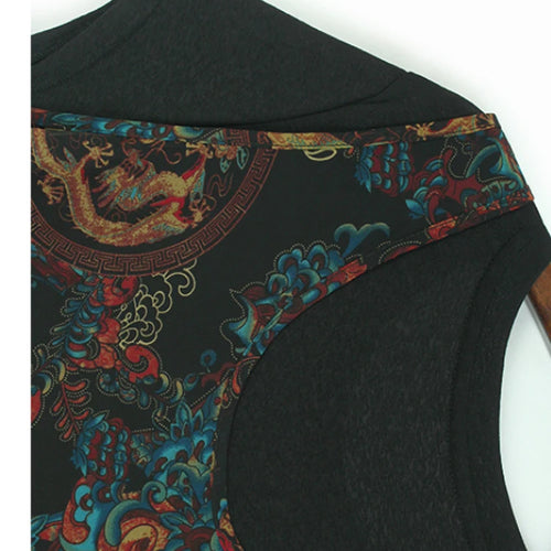 Load image into Gallery viewer, Women Black Pattern Printed Big Size Midi Dress New Round Neck Short Sleeve Fashion Tide Spring Summer 2025 1DJ0298
