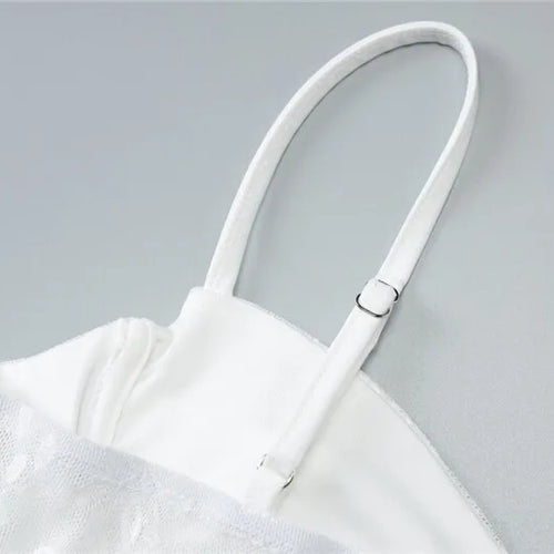 Load image into Gallery viewer, Lace Sexy Two Piece Sets Women Spaghetti Strap Sleeveless Crop Tops And Long Skirt Matching Sets Elegant Club Sets
