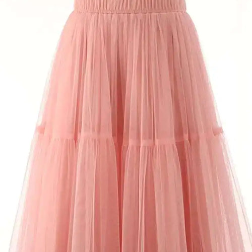 Load image into Gallery viewer, High Elastic Waist Apricot Purple Mesh Shaped Elegant Half-body Skirt Women Fashion Tide New Spring Autumn 2025 1DF8101
