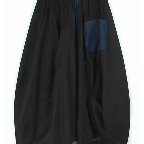 Load image into Gallery viewer, High Elastic Waist Green Denim Color-block A-line Half-body Skirt Women Fashion Tide New Spring Autumn 2025 1DJ0583
