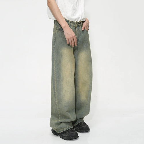 Load image into Gallery viewer, Vintage Gradient Baggy Jean Trousers Trend Men&#39;s Fashion Distressed Y2k Style Personality Wide Leg Casual Denim Pant 9C1149
