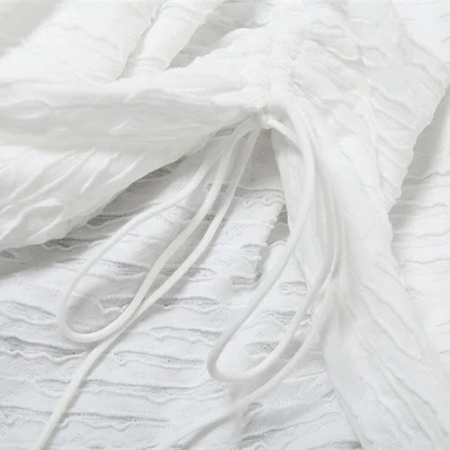 Load image into Gallery viewer, Sexy Off-shoulder Sleeveless Pleated A-line Mini Dress For Women Patchwork Slim Fit Summer Robe High Waist Party Dress
