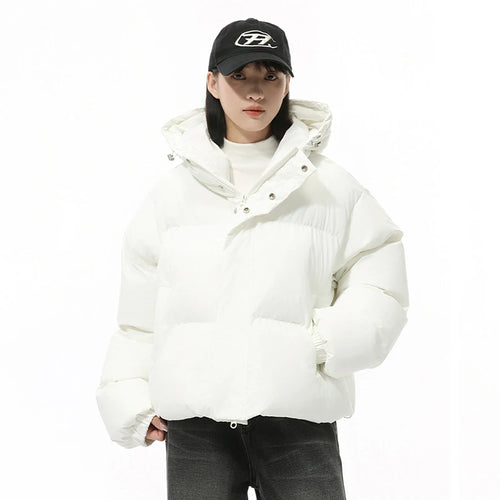 Load image into Gallery viewer, Hooded Men&#39;s Parkas Solid Color Korean Style Drawstring Thickened Casual Coats Cotton Loose Male Padded Jackets New 9C9328
