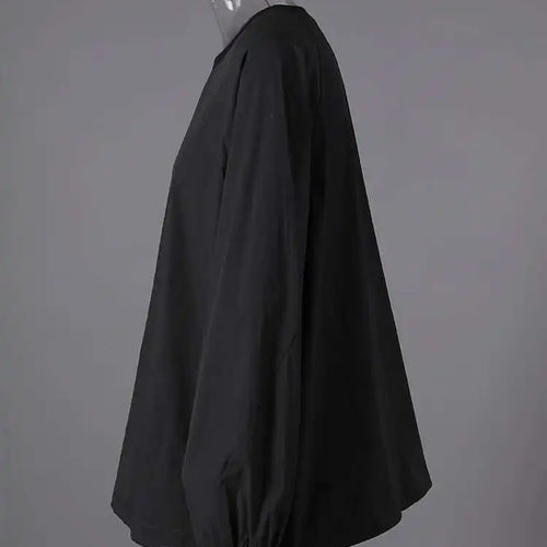 Load image into Gallery viewer, Women Black White Brief Big Size Casual Blouse New Round Neck Long Sleeve Shirt Fashion Tide Spring Autumn 2025 CPG2824
