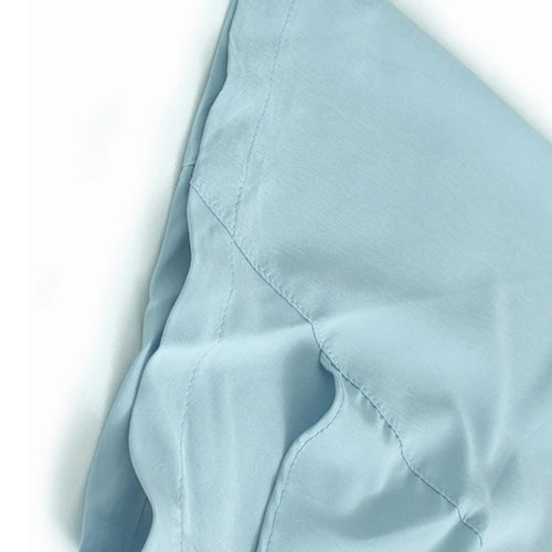 Load image into Gallery viewer, Women Blue Pleated Irregular Big Size Midi Dress New Round Neck Short Sleeve Fashion Tide Spring Summer 2025 1DJ1230
