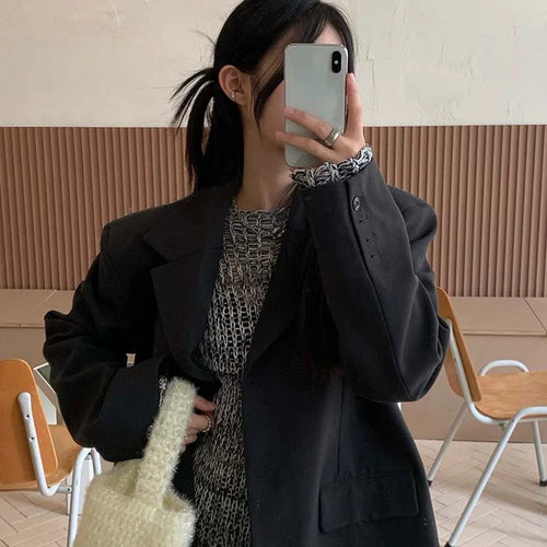 Load image into Gallery viewer, Y2k Aesthetic Pullover Harajuku Gothic Knitted See Through Sweater Grunge Autumn Jumper Japanese Fashion Knitwear Tops
