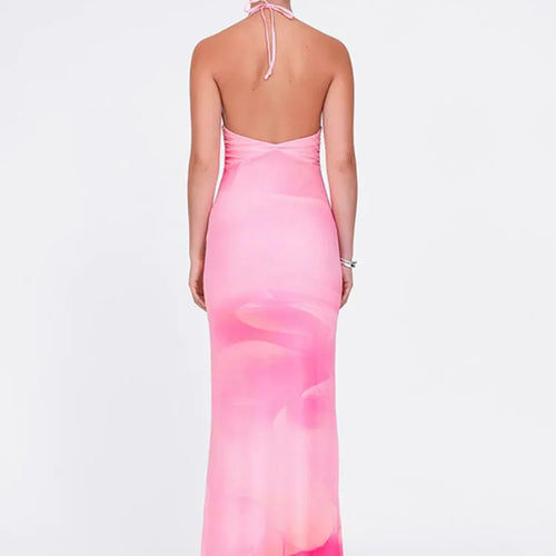 Load image into Gallery viewer, Spaghetti Strap Backless Sexy Maxi Dress For Women Gown Fashion Lace Deep V Neck Sleeveless Bodycon Long Dress Vestido
