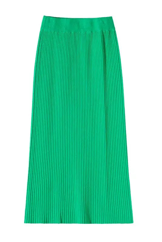 Autumn Winter Women Solid Straight Knitted Skirt Elastic High Waist Office Ladies Striped Wrapped Hip Long Skirts Popular