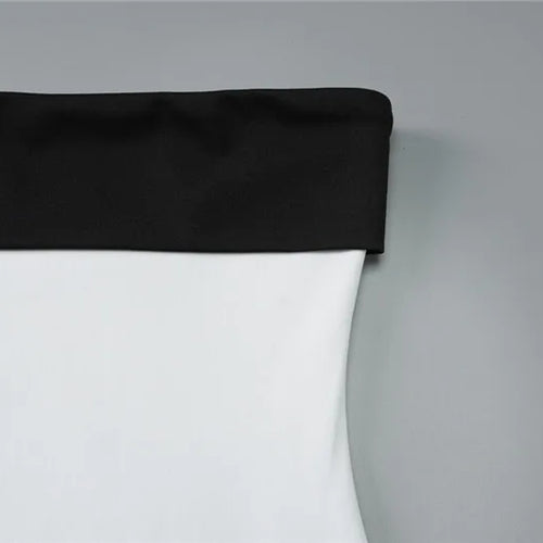 Load image into Gallery viewer, Off-shoulder Strapless Sexy Mini Dress For Women Robe Patchwork Backless Sleeveless High Waist A-line Club Party Dress
