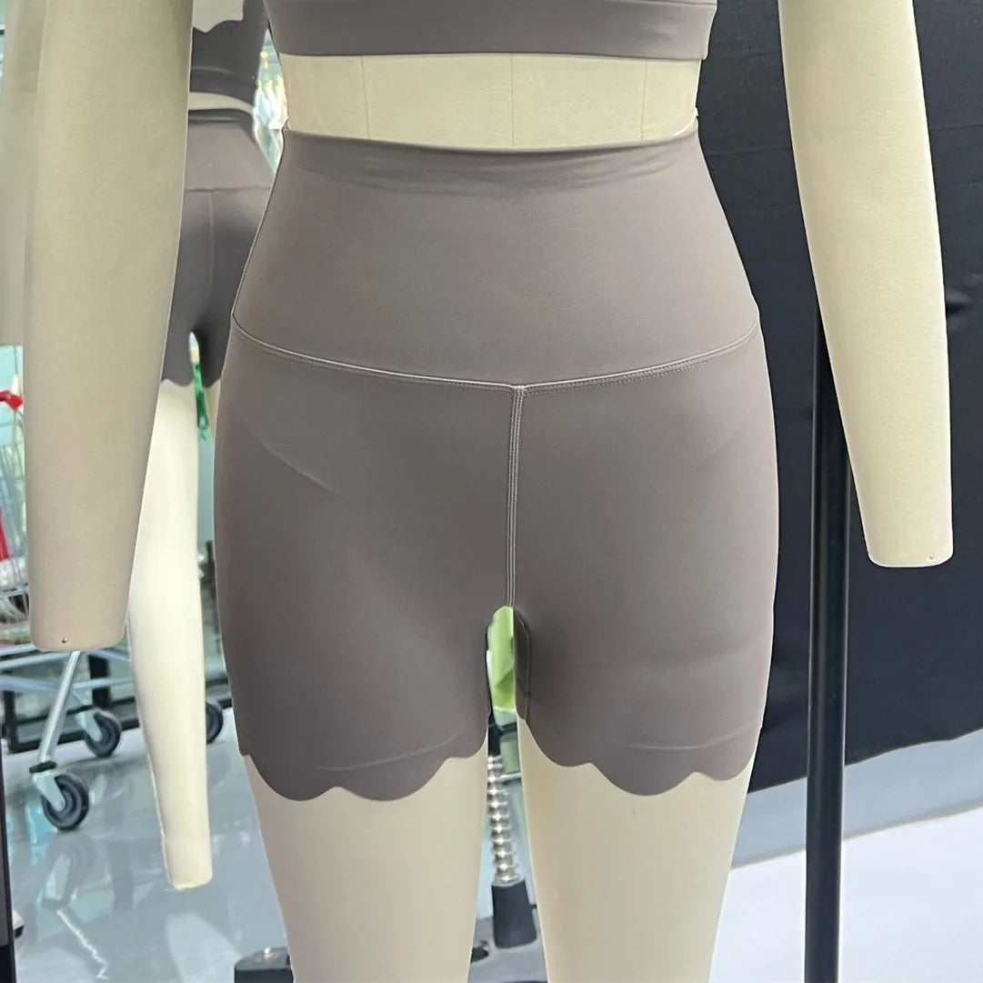 Laser Fitness Shorts Women Yoga Shorts Running Cycling Shorts Sports Leggings High Waist Workout Gym Push Up Shorts Tights