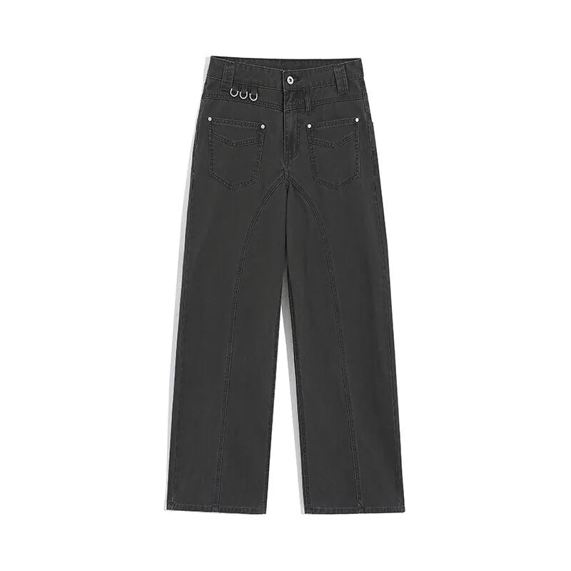 Men's Casual Pants New American Style High Street Trendy Patchwork Multi Pockets Design Male Straight Leg Bottoms 9W1803