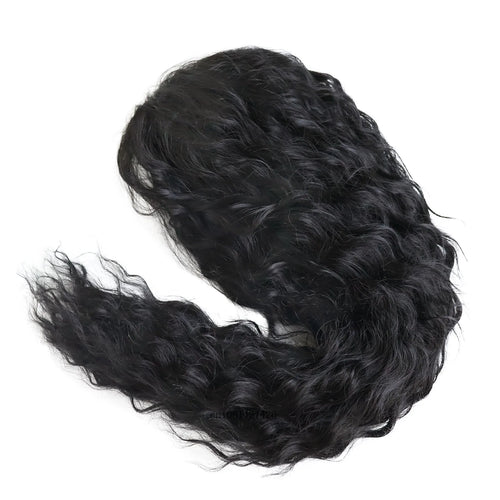 Load image into Gallery viewer, Long Black Wigs for Women Synthetic Hair Cosplay Wig with Free Part Hairline Thick Big Volume Costume Wigs Black Color Halloween
