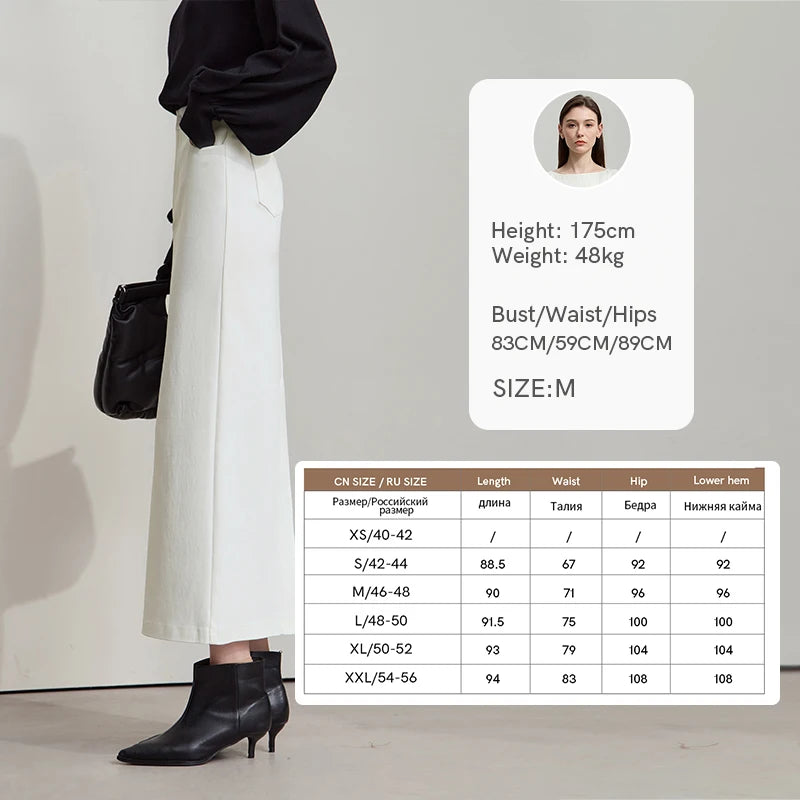 Women's Skirt 2025 Autumn New Solid Elegance Simple Style Straight Long Skirt Casual Versatile Women's Clothing 12543187