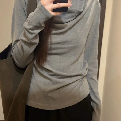 Load image into Gallery viewer, Korean Chic Vintage Solid Simple Tshirts Loose Grunge Women Y2k Aesthetic T-shirts Casual Bottoming All Match Tee Shirts Femme
