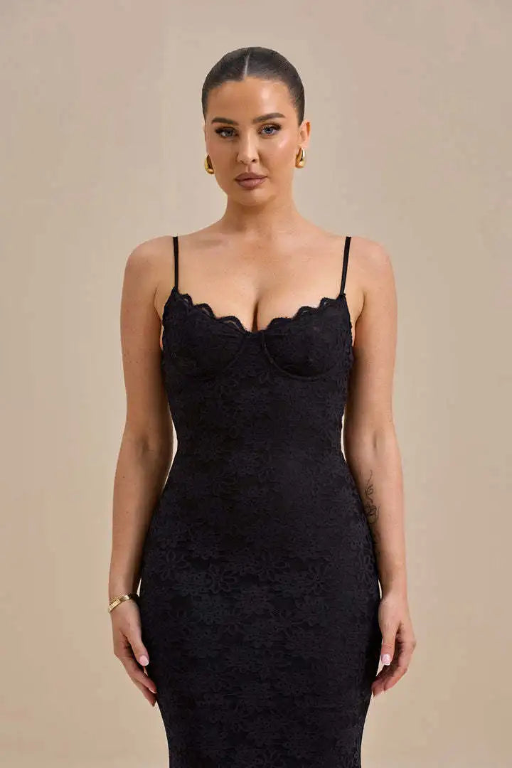 Spaghetti Strap Backless Sexy Maxi Dress For Women Gown Elegant Sleeveless Evening Club Party Bodycon Dress Clubwear