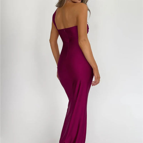 Load image into Gallery viewer, Strapless Backless Sexy Maxi Dress For Women Fashion One Shoulder Sleeveless Bodycon Club Party Long Dress Elegant
