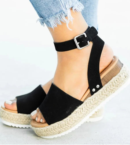 Women's Sandals Wedges Heels Sandals Summer 2025 Platform Sandalias Mujer Soft Heeled Summer Shoes Woman Elegant Footwear Women