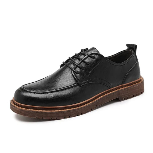 Load image into Gallery viewer, Leather Shoes Luxury Breathable Men&#39;s Business Fashion Casual Ventilate Split Leather Comfortable Working Office Shoes
