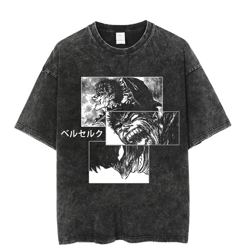 Load image into Gallery viewer, Vintage Washed Tshirts Anime T Shirt Harajuku Oversize Tee Cotton fashion Streetwear unisex top 15v1
