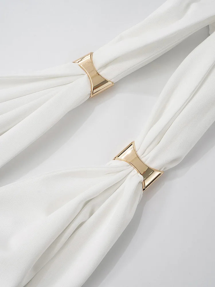 Halter Deep V Neck Sexy Maxi Dress For Women Fashion Solid Sleeveless Backless Lace-up Club Party Long Dress Vestido