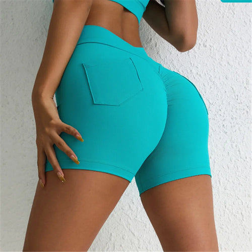 Load image into Gallery viewer, V Waist Nylon Scrunch Yoga Pant Women Sport Legging Gym Squat Proof Fitness Pant Hip Lift Workout Shorts Tights Active Wear
