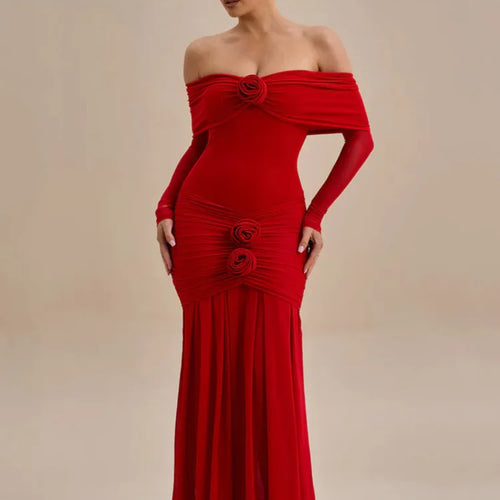 Load image into Gallery viewer, Elegant Mesh Patchwork Long Sleeve One Shoulder Bodycon Party Evening Dress Women Sexy Backless Slim New 2025 Vestido
