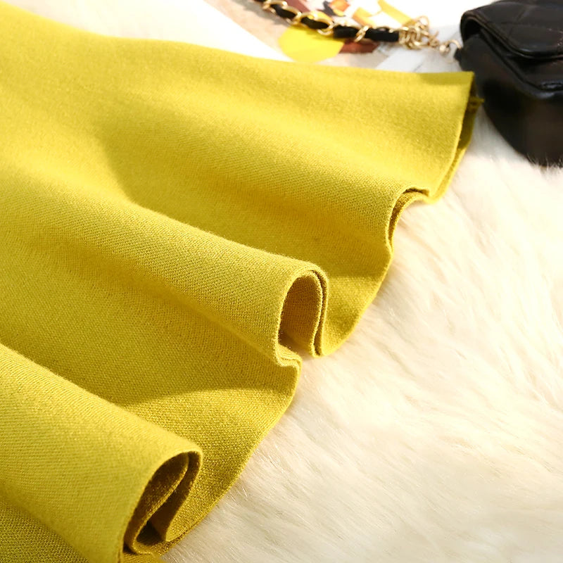 Knitted Small Waist Skirt 2022 Autumn And Winter Textured Fishtail Skirt Retro High Waist Wrap Hip Long Skirt Thickened