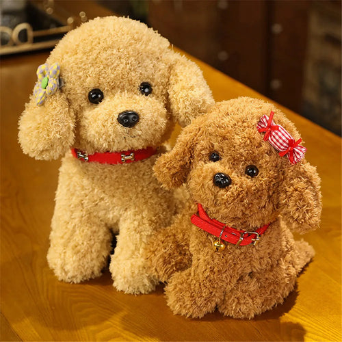 Load image into Gallery viewer, 22/28cm Creative Realistic Teddy Dog Lucky Simulation Dog Poodle Plush Toys Handmade Realistic Figure Toy Plush Stuffed Animals
