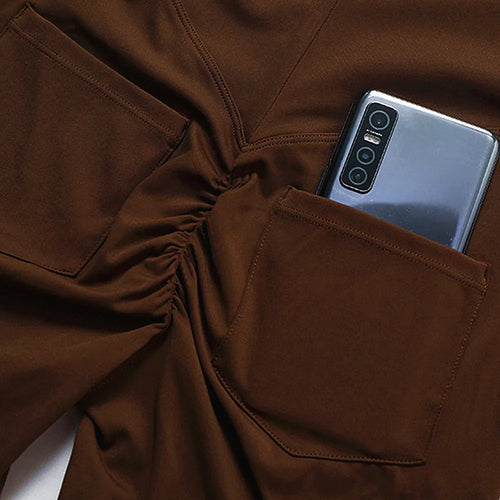 Load image into Gallery viewer, V Waist Nylon Scrunch Yoga Pant Women Sport Legging Gym Squat Proof Fitness Pant Hip Lift Workout Shorts Tights Active Wear
