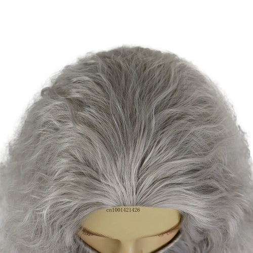 Load image into Gallery viewer, Mustache Wig Cosplay Synthetic Hair Halloween School Gandalf Wizard Dumbledore Costume Wig Man Albus Long Wave Grey Beard Wigs
