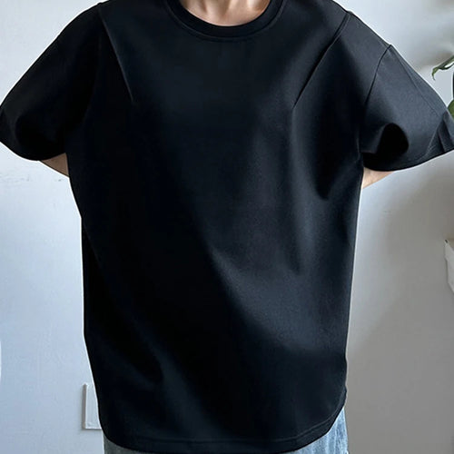 Load image into Gallery viewer, Women White Pleated Brief Big Size Casual T-shirt New Round Neck Short Sleeve Fashion Tide Spring Summer 2025 1DJ1177
