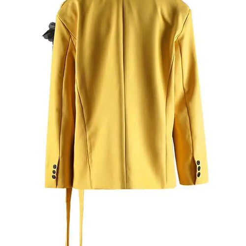 Load image into Gallery viewer, Flower Ribbon Blazer Wide Leg Pants Two Piece Suit New Lapel Long Sleeve Women Fashion Tide Spring Autumn 2025 CPG2570
