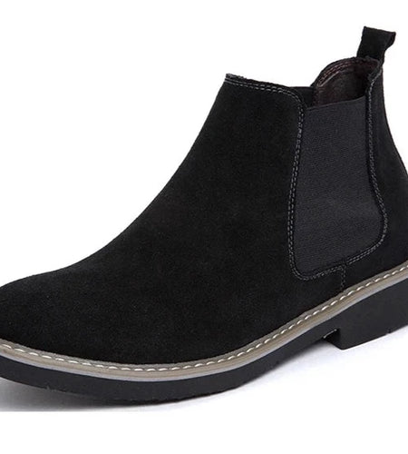 Men Boots Increased 6cm Inside Height Insole Soft Leather Casual Walking Outdoor Classic Men Work Boots