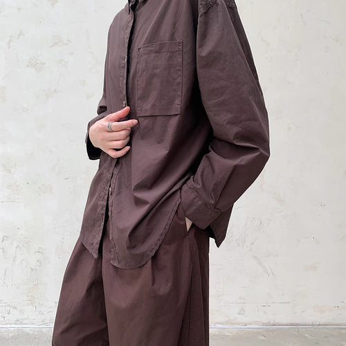 Load image into Gallery viewer, Women Coffee Brief Pocket Big Size Elegant Blouse New Lapel Long Sleeve Shirt Fashion Tide Spring Autumn 2025 1DH8367
