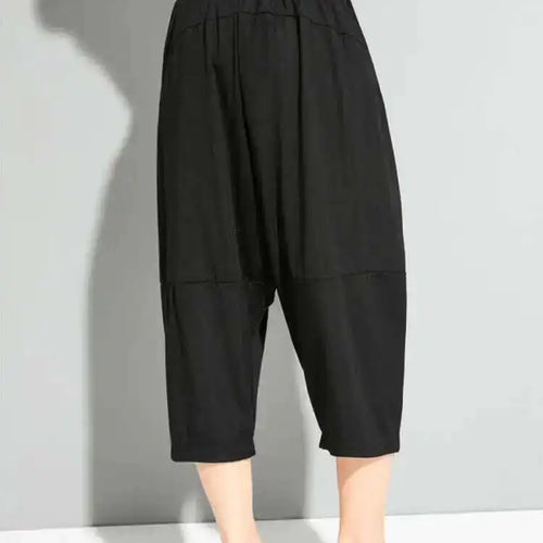 Load image into Gallery viewer, High Elastic Waist Black Pockets Pleated Harem Pants New Loose Fit Trousers Women Fashion Tide Spring Autumn 2025 1DF4720
